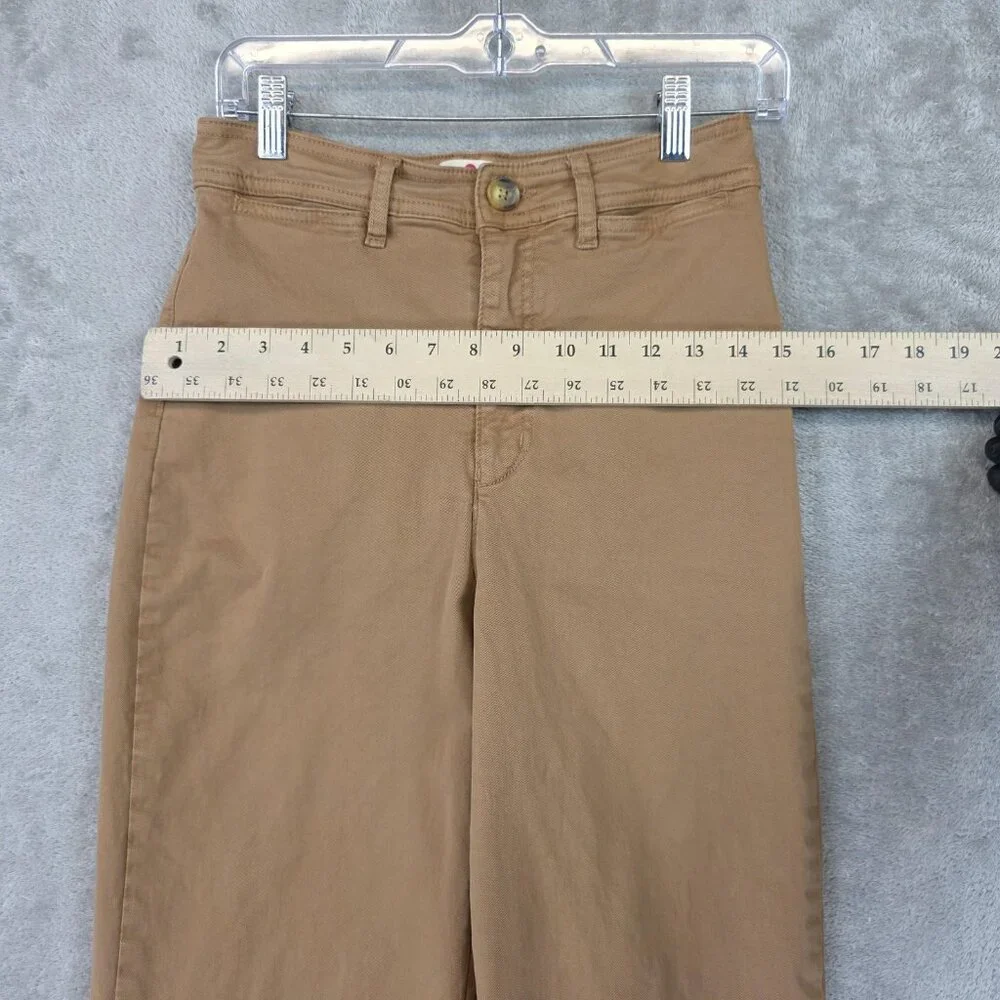 Marine Layer Pants Womens 6 Beige High Rise Straight Leg Chino Raw Hem Casual - Picture 9 of 11